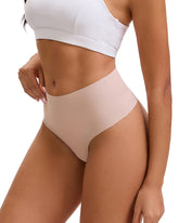 Women's High Waist Seamless Thongs (3-Pack)