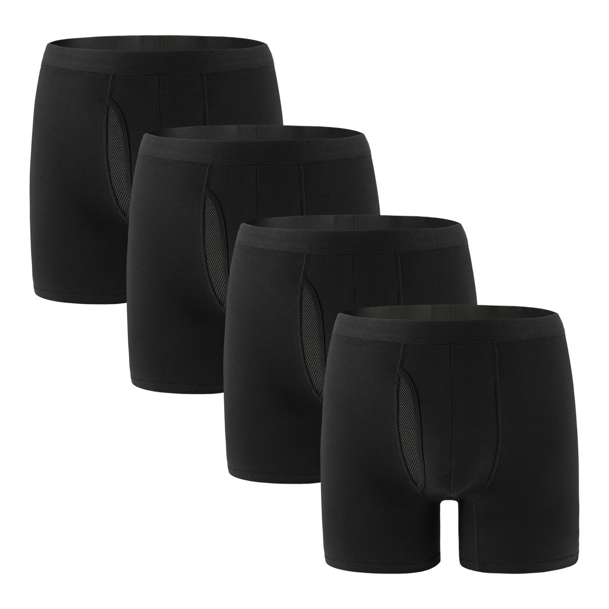 Men's Cotton Big & Tall Boxer Briefs (4-Pack)