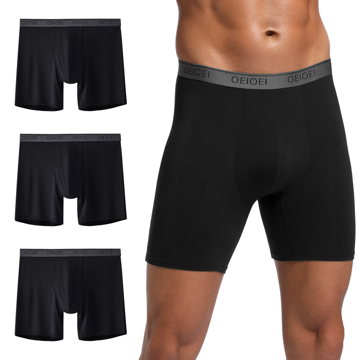 Men's Boxer Briefs Ultra Soft Modal Moisture-Wicking Underwear (3 Pack)