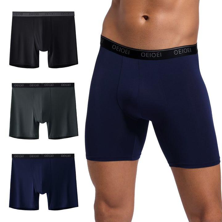 Men's Boxer Briefs Ultra Soft Modal Moisture-Wicking Underwear (3 Pack)