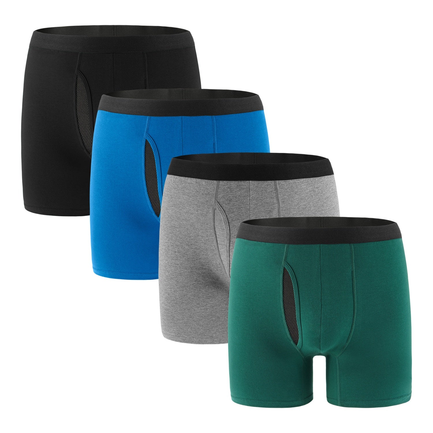 Men's Cotton Big & Tall Boxer Briefs (4-Pack)