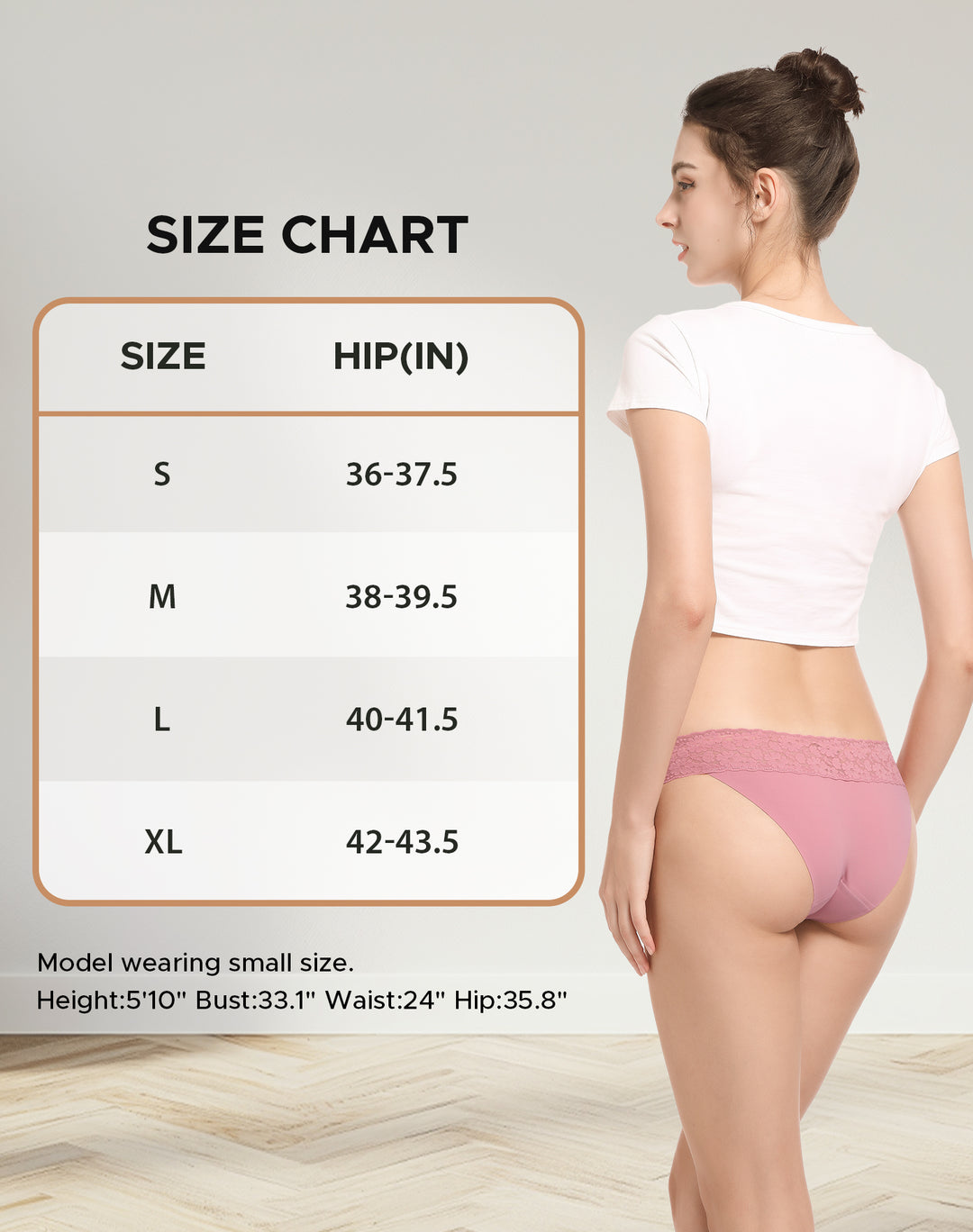 Women’s Period Underwear Lace Seamless Leak Proof Hipster Bikini Menstrual Panties (3 Pack)