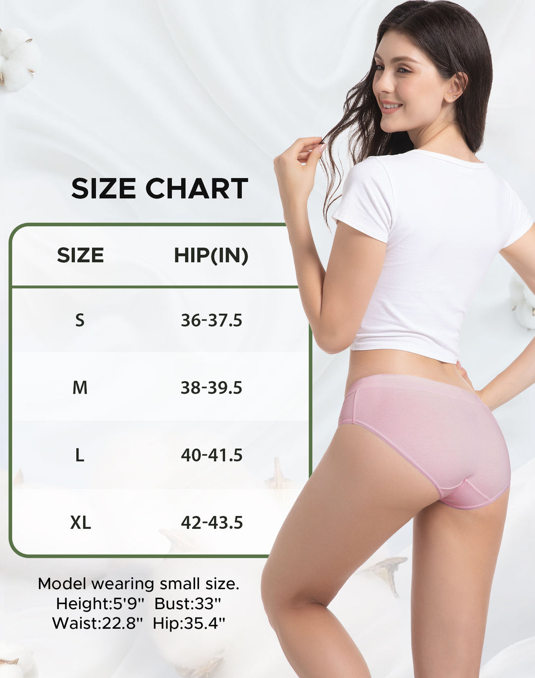 Women's Underwear Cotton Soft Breathable Full Coverage Hipster Panties (3 Pack)