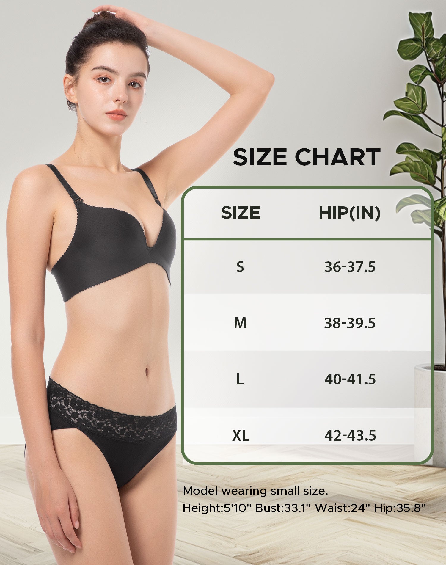 Women's Lace Low-Rise Bamboo Rayon Hipster (3-Pack)