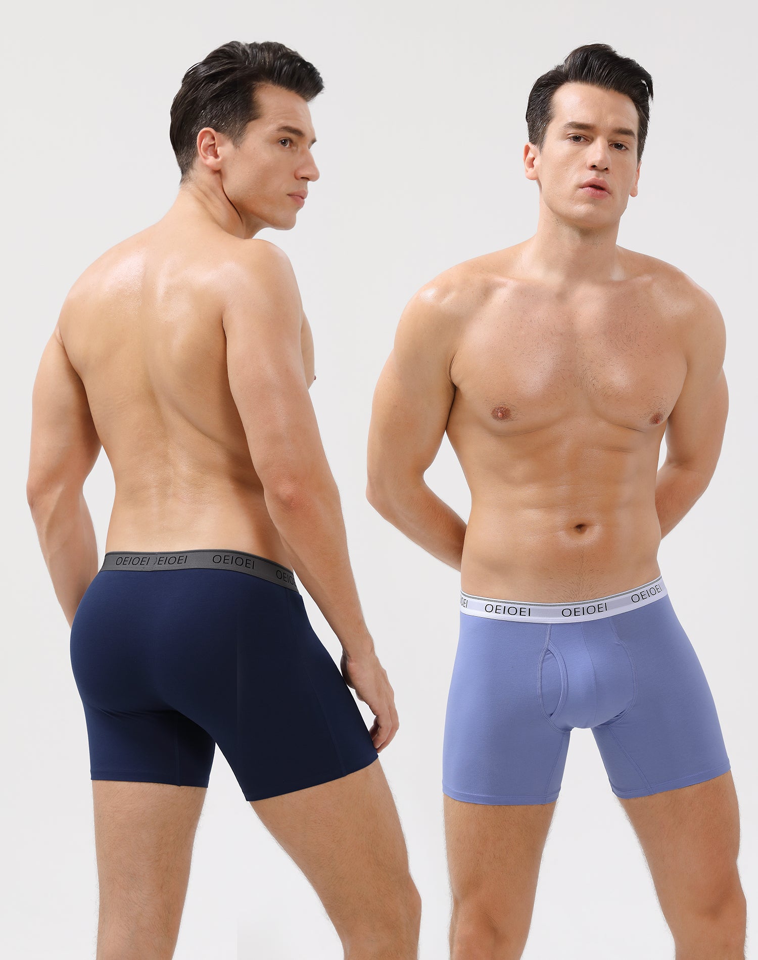 Men's Underwear Cotton Breathable Ball Support Pouch Boxer Briefs (3 Pack)