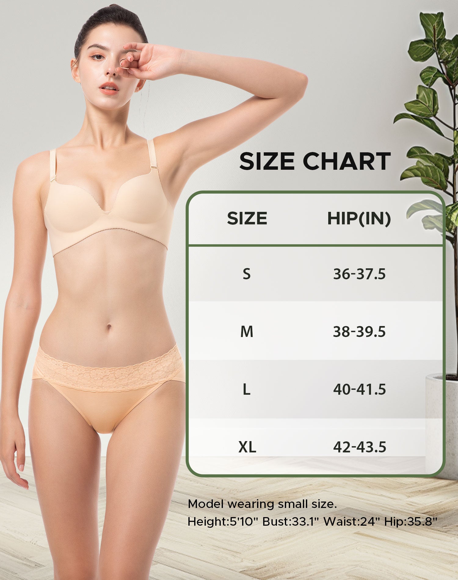 Women's Lace Low-Rise Bamboo Rayon Hipster (3-Pack)
