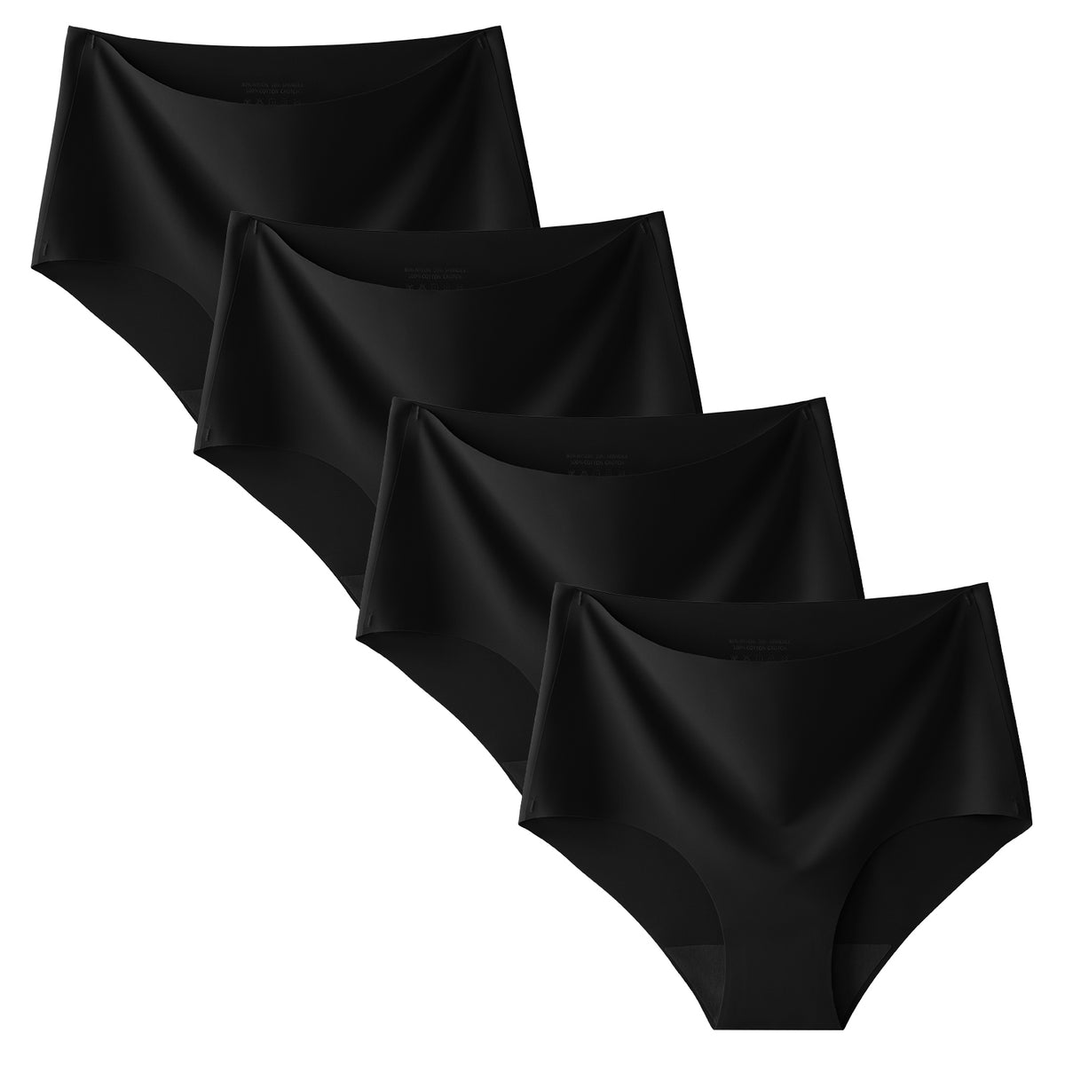 Women's High Waisted Seamless No Show Briefs (4-Pack)