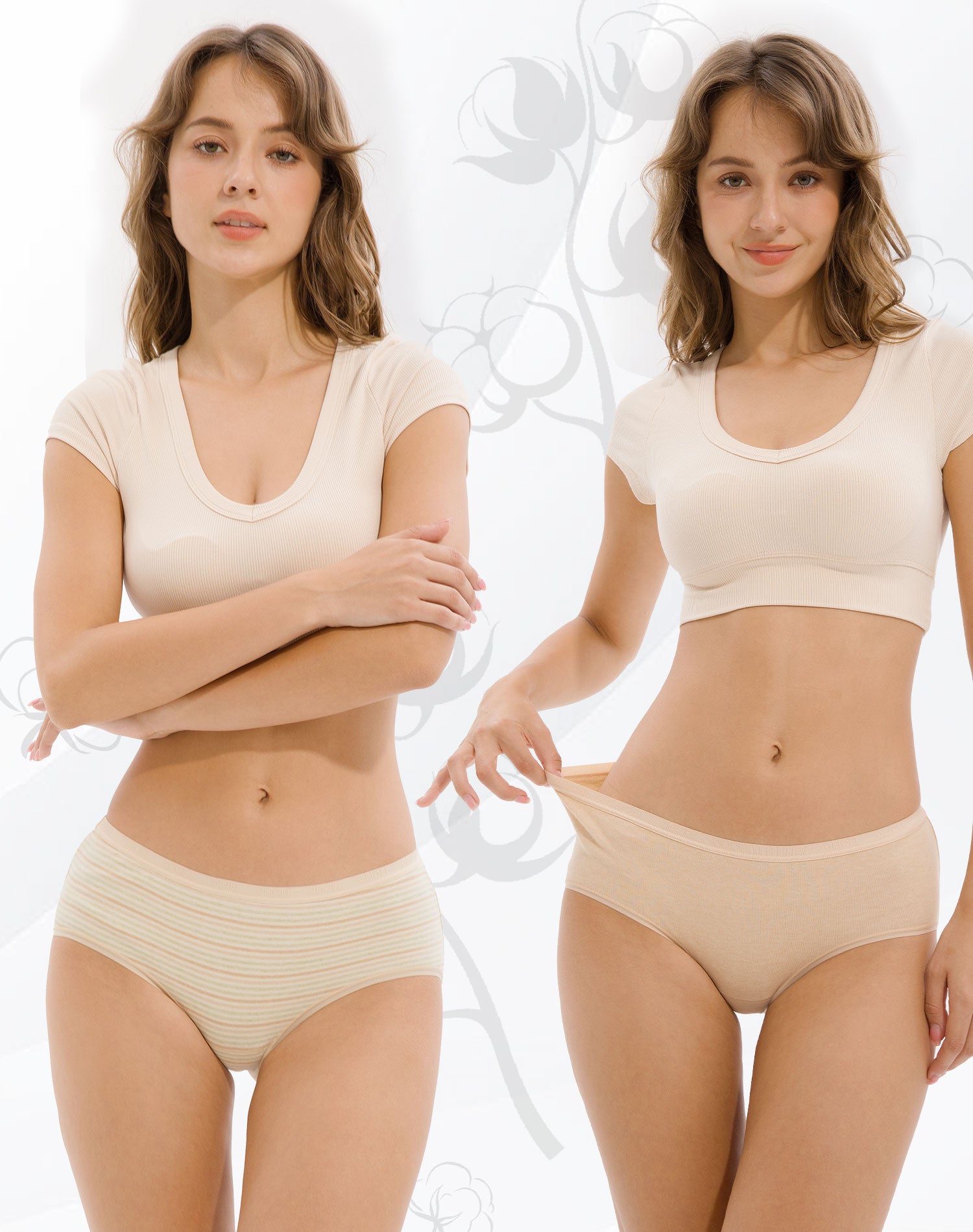 Women’s 100% Cotton Soft Stretch Briefs (3-Pack)