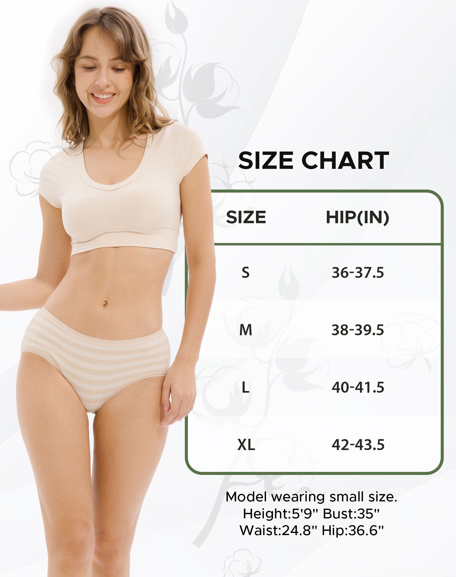 Women’s 100% Cotton Soft Stretch Briefs (3-Pack)