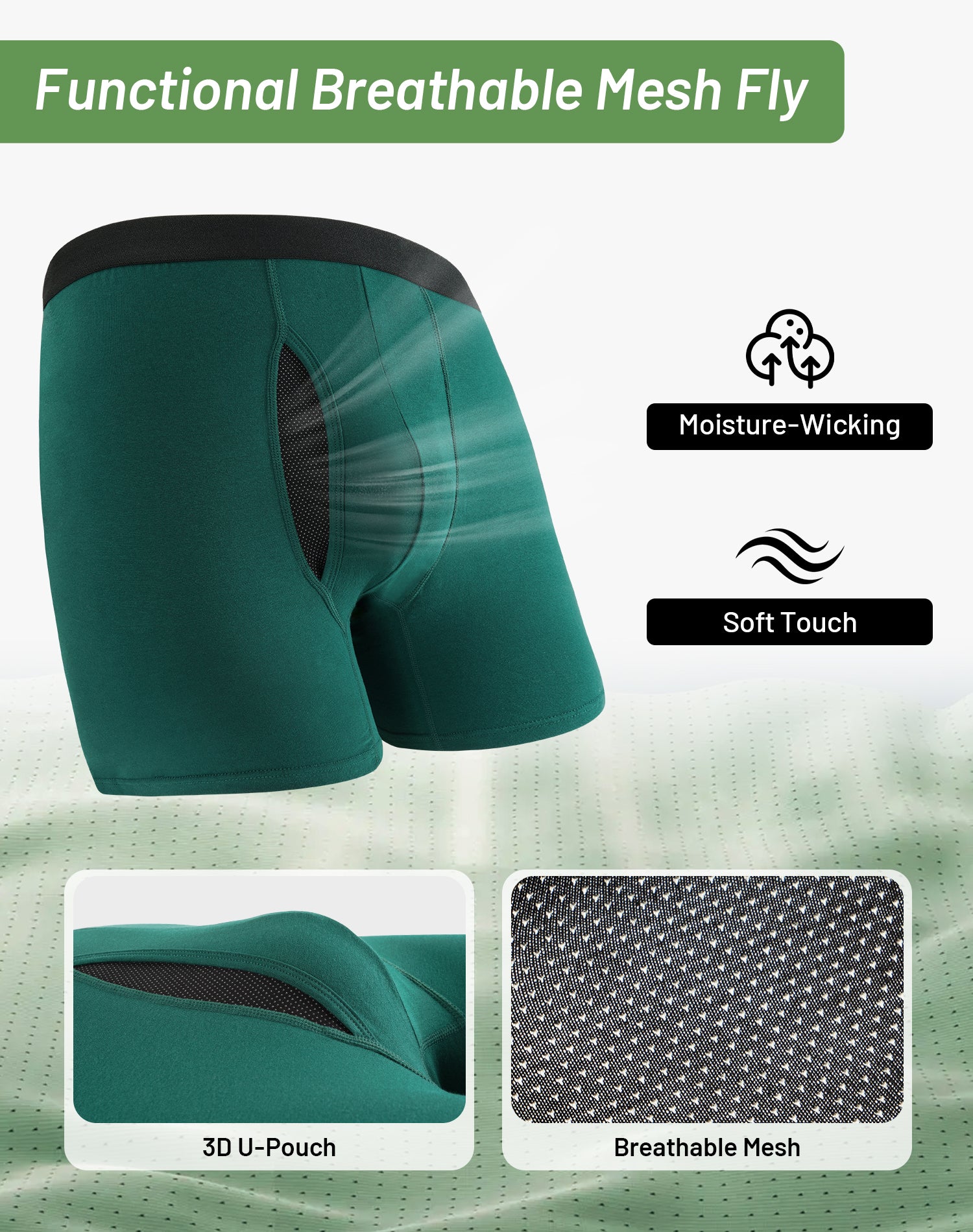 Men's Cotton Big & Tall Boxer Briefs (4-Pack)