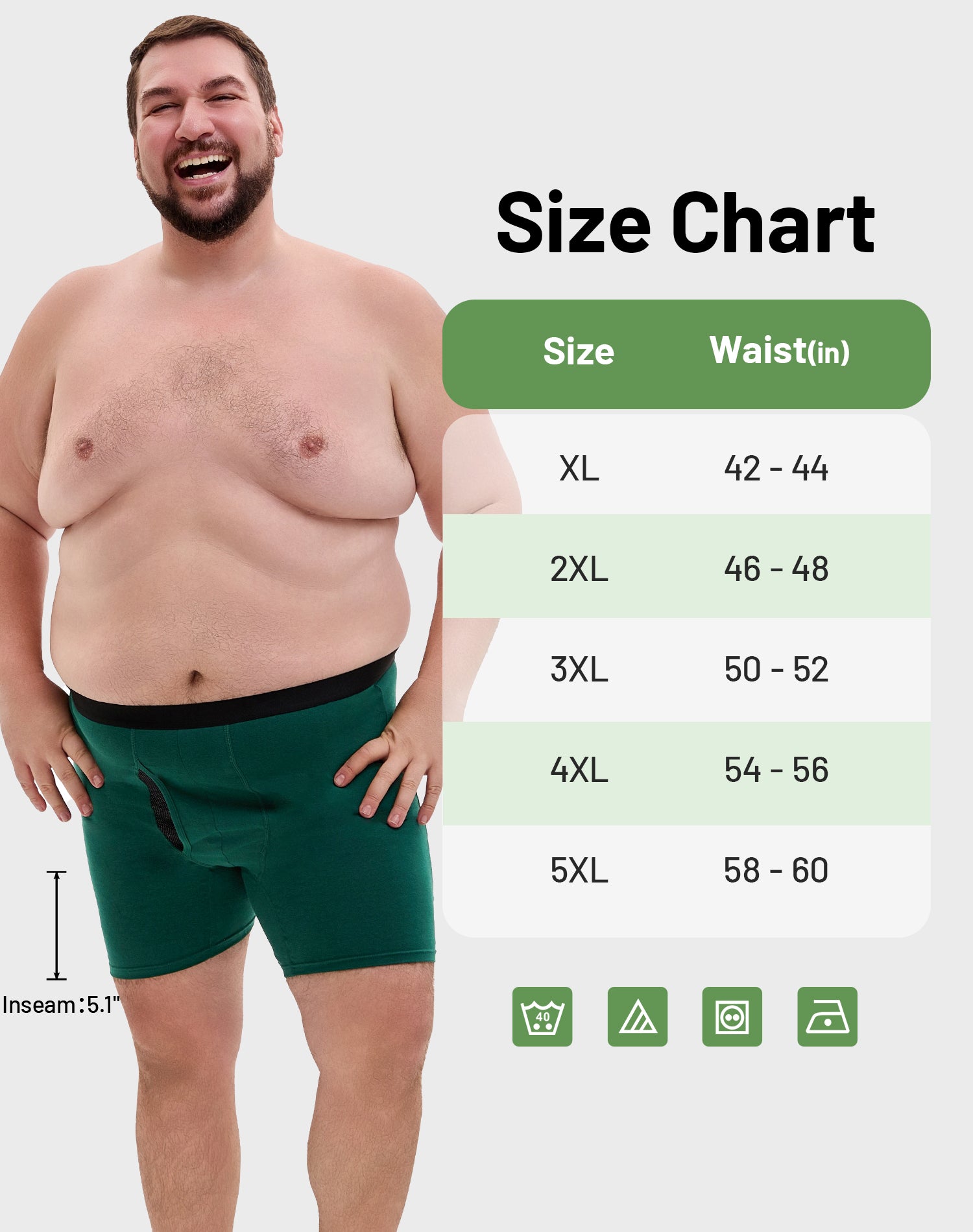 Men's Cotton Big & Tall Boxer Briefs (4-Pack)