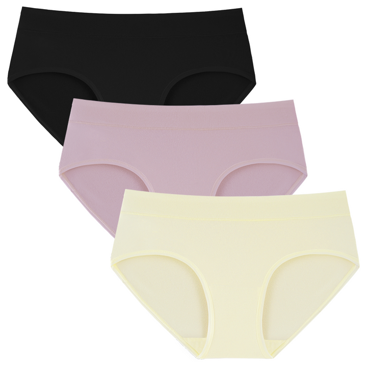 Women's Underwear Cotton Soft Breathable Full Coverage Hipster Panties (3 Pack)