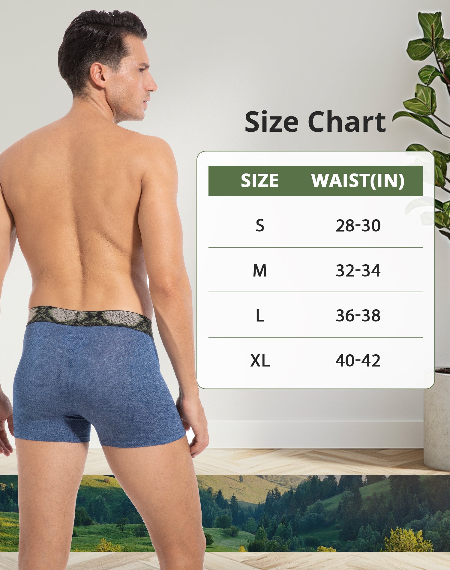 Men's Underwear Mesh Quick Dry Mens Trunk Underwear (3 Pack)